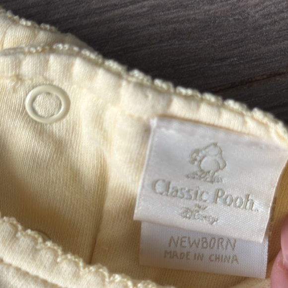 *SOLD*Classic Pooh Yellow Baby Summer Dress with Pink Accents - Picture 3 of 5